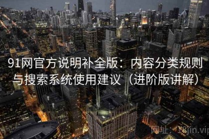 91网官方说明补全版：内容分类规则与搜索系统使用建议（进阶版讲解）