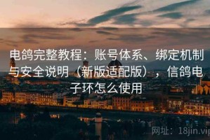 电鸽完整教程：账号体系、绑定机制与安全说明（新版适配版），信鸽电子环怎么使用