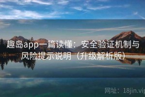 趣岛app一篇读懂：安全验证机制与风险提示说明（升级解析版）