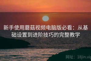 新手使用蘑菇视频电脑版必看：从基础设置到进阶技巧的完整教学