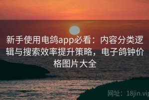 新手使用电鸽app必看：内容分类逻辑与搜索效率提升策略，电子鸽钟价格图片大全
