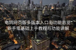 电鸽网页版多版本入口与功能总览：新手零基础上手教程与功能讲解