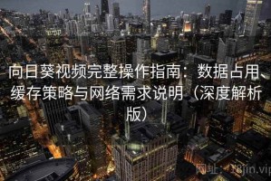 向日葵视频完整操作指南：数据占用、缓存策略与网络需求说明（深度解析版）
