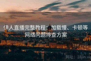 伊人直播完整教程：加载慢、卡顿等网络问题排查方案