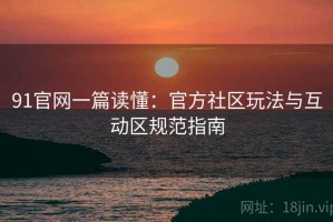 91官网一篇读懂：官方社区玩法与互动区规范指南