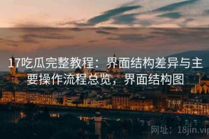 17吃瓜完整教程：界面结构差异与主要操作流程总览，界面结构图