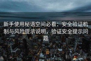 新手使用秘语空间必看：安全验证机制与风险提示说明，验证安全提示问题