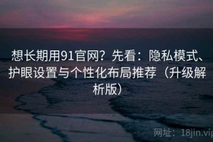 想长期用91官网？先看：隐私模式、护眼设置与个性化布局推荐（升级解析版）