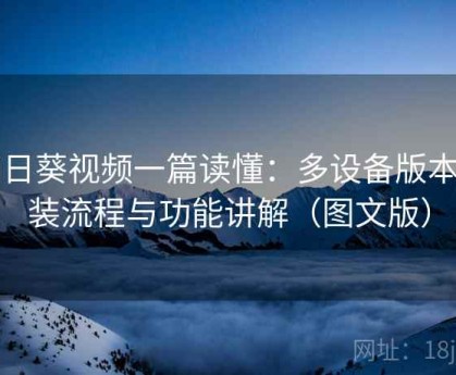 向日葵视频一篇读懂：多设备版本安装流程与功能讲解（图文版）