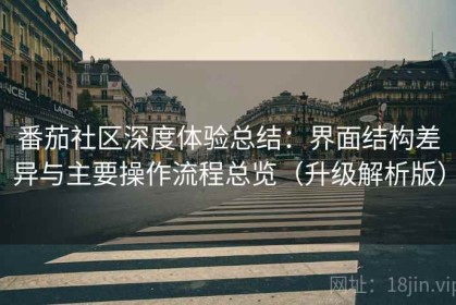 番茄社区深度体验总结：界面结构差异与主要操作流程总览（升级解析版）