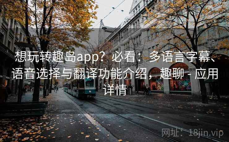 想玩转趣岛app？必看：多语言字幕、语音选择与翻译功能介绍，趣聊 - 应用详情