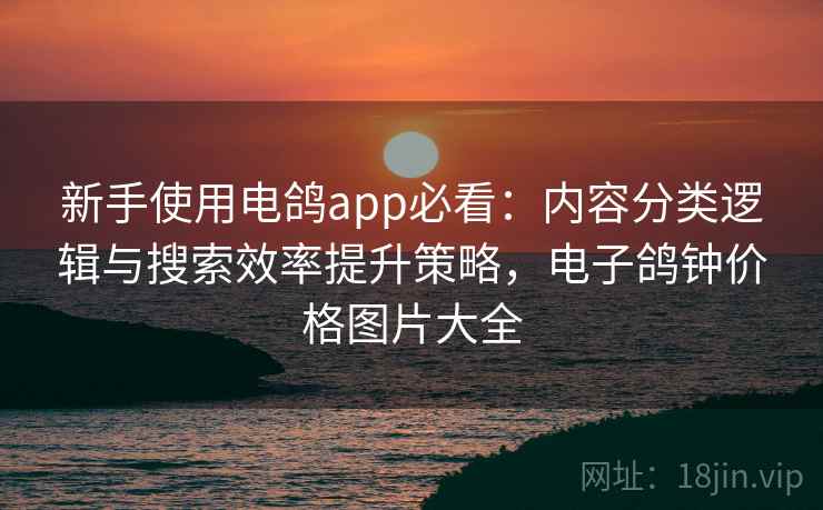 新手使用电鸽app必看：内容分类逻辑与搜索效率提升策略，电子鸽钟价格图片大全