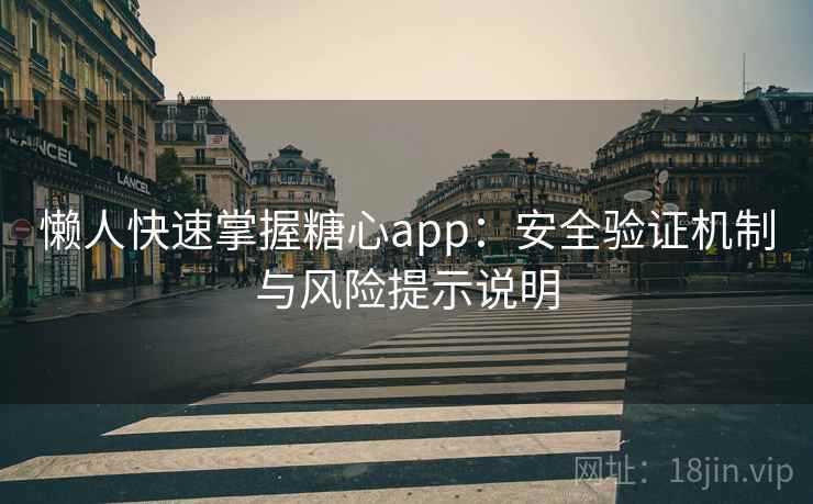 懒人快速掌握糖心app：安全验证机制与风险提示说明