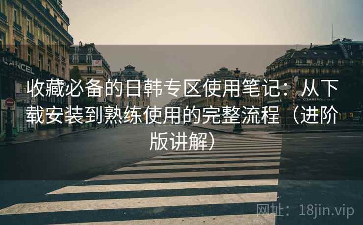 收藏必备的日韩专区使用笔记：从下载安装到熟练使用的完整流程（进阶版讲解）