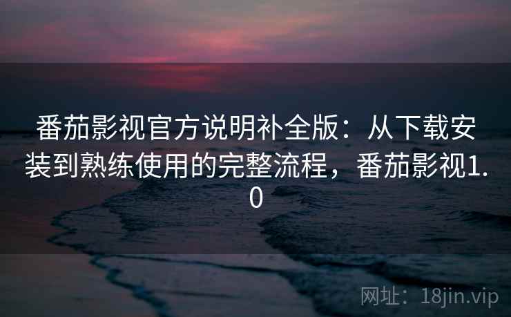 番茄影视官方说明补全版：从下载安装到熟练使用的完整流程，番茄影视1.0