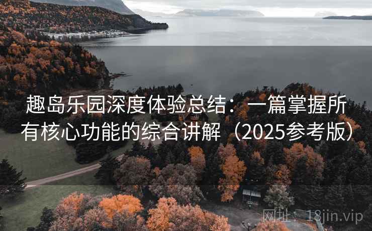 趣岛乐园深度体验总结：一篇掌握所有核心功能的综合讲解（2025参考版）