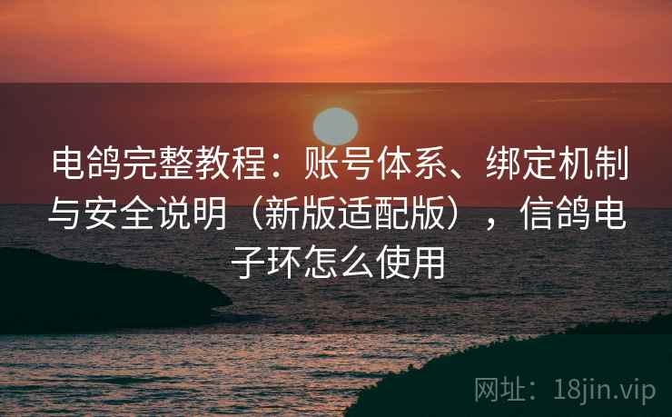 电鸽完整教程:账号体系、绑定机制与安全说明(新版适配版),信鸽电子环怎么使用 电鸽完整教程:账号体系、绑定机制与安全说明(新版适配版),信鸽电子环怎么使用