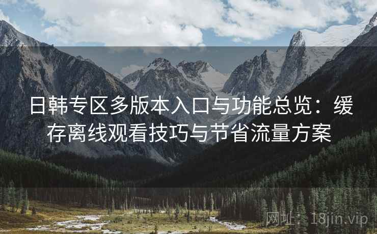 日韩专区多版本入口与功能总览：缓存离线观看技巧与节省流量方案