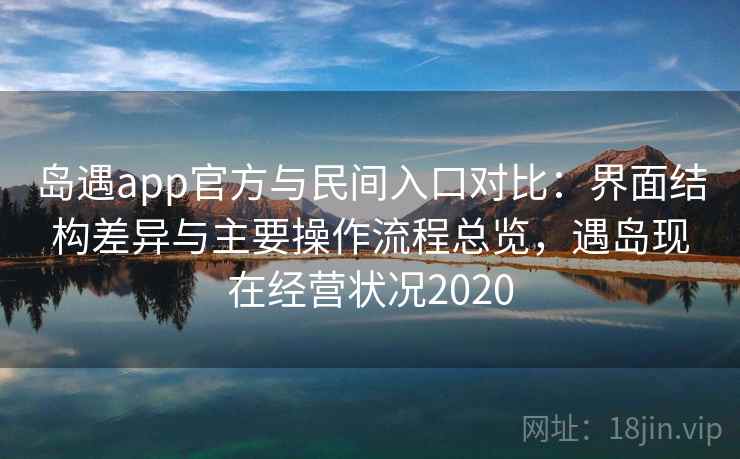 岛遇app官方与民间入口对比:界面结构差异与主要操作流程总览,遇岛现在经营状况2020 岛遇app官方与民间入口对比:界面结构差异与主要操作流程总览,遇岛现在经营状况2020