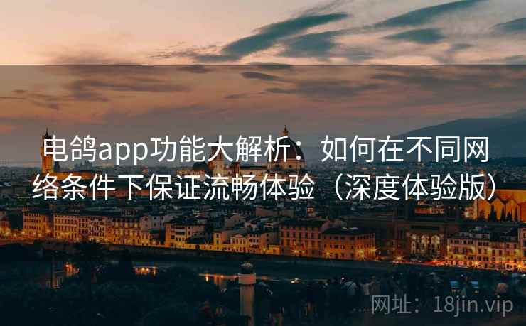 电鸽app功能大解析:如何在不同网络条件下保证流畅体验(深度体验版) 电鸽app功能大解析:如何在不同网络条件下保证流畅体验(深度体验版)