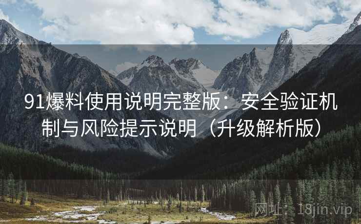 91爆料使用说明完整版:安全验证机制与风险提示说明(升级解析版) 91爆料使用说明完整版:安全验证机制与风险提示说明(升级解析版)